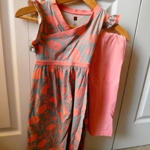 Tea Collection Girl's Dress and Capri Leggings Size 8